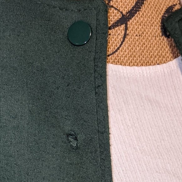 Ashley Green & Cream Varsity-Style Jacket. Size: M - Picture 7 of 9